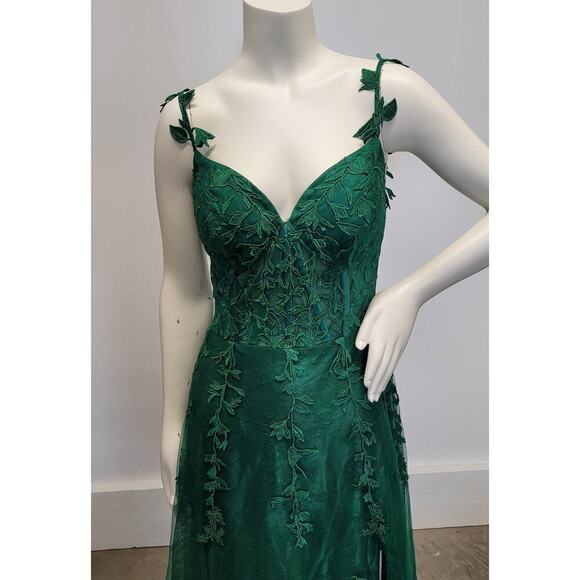 Evergreen Formal Gown Prom Dress Wedding Party Bridesmaid MOTB - Picture 8 of 14